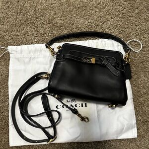 Coach Black Crossbody Bag with Gold Accents